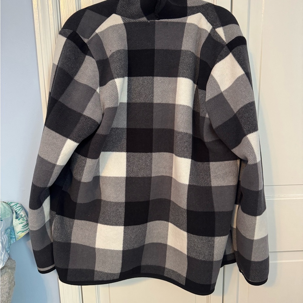 Trendy Sheek Cozy Plaid Open Front Women's Jacket. Like New. XL - Picture 10 of 13
